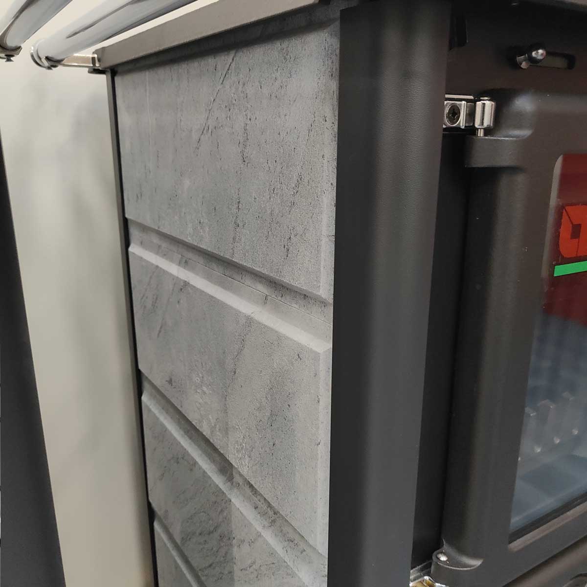 rivestimnento pietra naturale la nordica rosa 5.0piano cottura in ghi